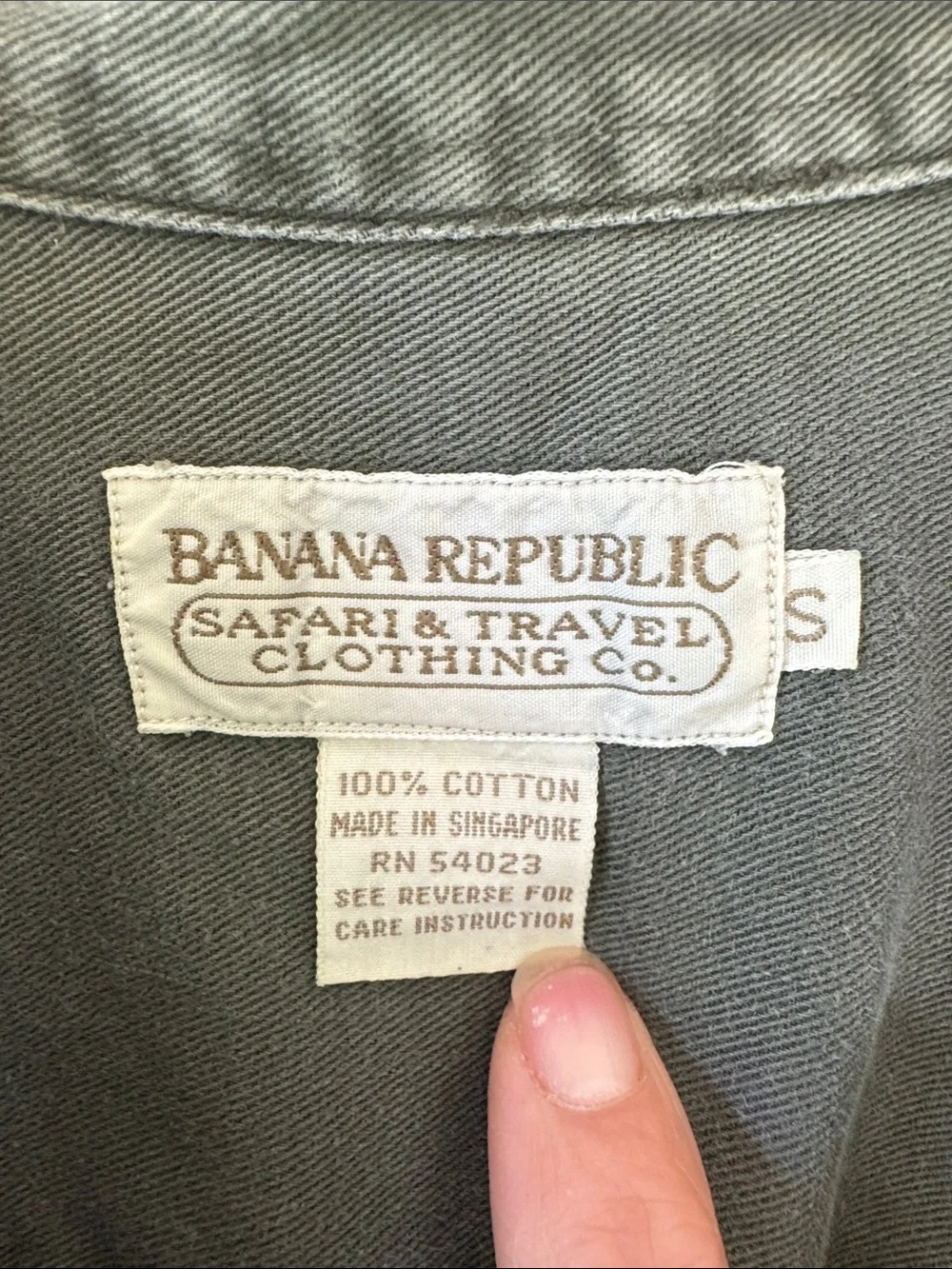 Vintage Banana Republic Safari Army Green Shirt Size S